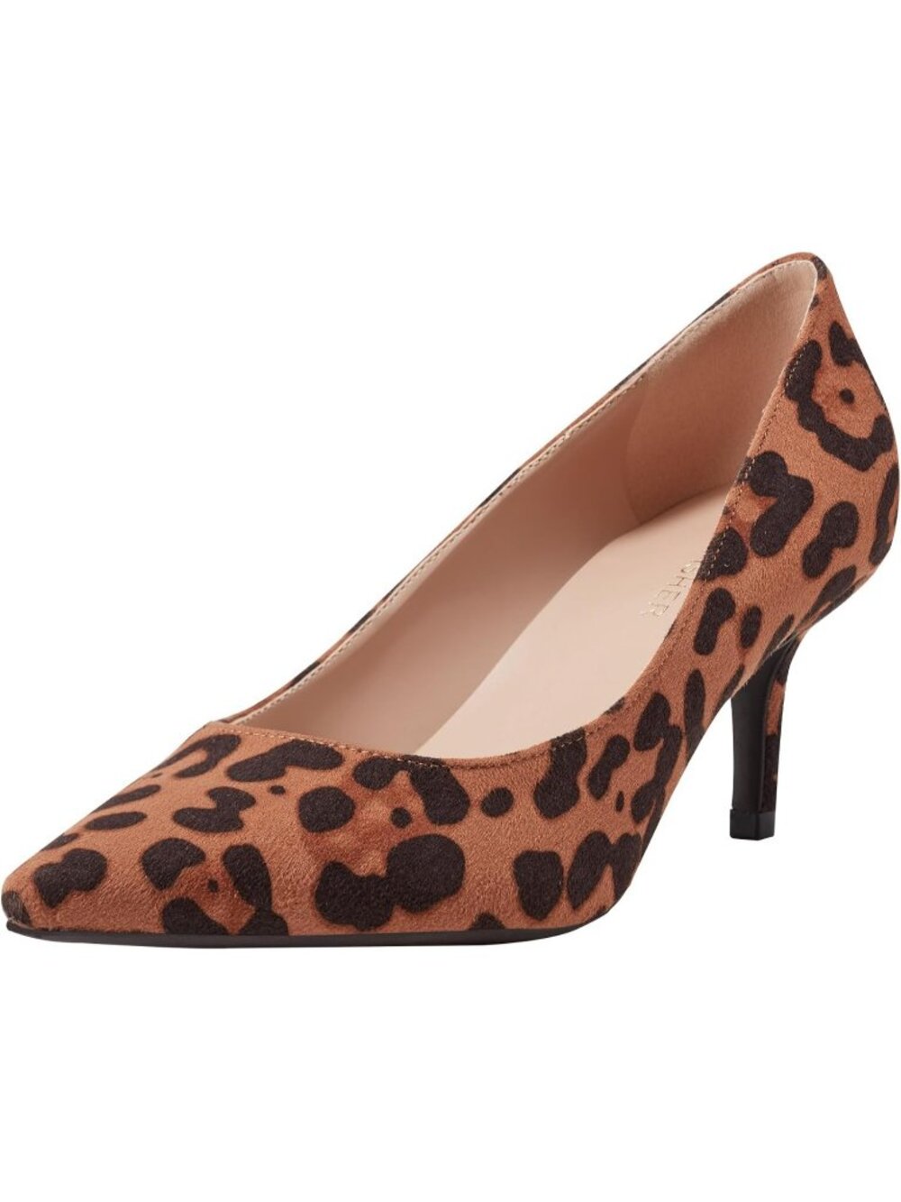 Women's Leopard Modern Pointed Toe Alola Dress Casual Pumps Pull On Heel Shoes